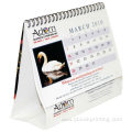 Promotional custom desk paper spiral wall calendar OEM